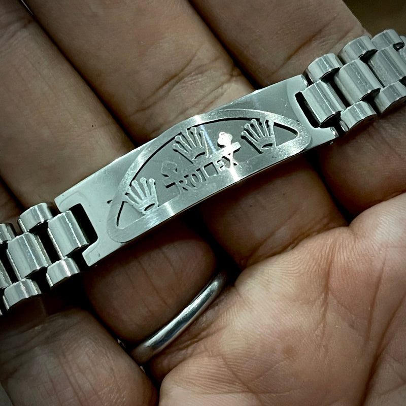 12mm Silver RLX Crown Jubilee Bracelet for Men