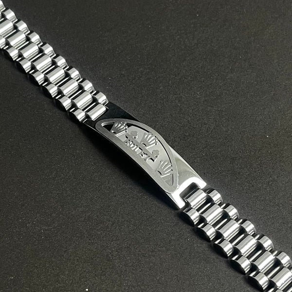 12mm Silver RLX Crown Jubilee Bracelet for Men