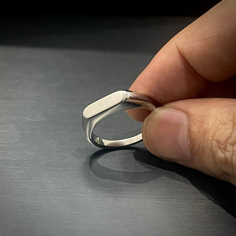 Minimal Italian Silver Ring For Men/Women