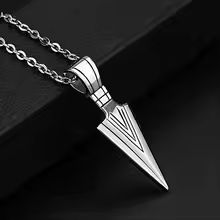 Silver Arrow Pendant Necklace for Men Women